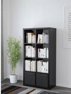 IKEA KALLAX Open kast, zwartbruin, 77x147 cm, Huis en Inrichting, Ophalen, 25 tot 50 cm