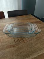 3 glazen ovenschalen, Huis en Inrichting, Keuken | Servies, Ophalen, Gebruikt, Overige stijlen, Glas