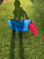 Klapstoeltjes - Blauw & Rood - Handig!, Tuin en Terras, Ophalen, Gebruikt, Overige materialen, Inklapbaar