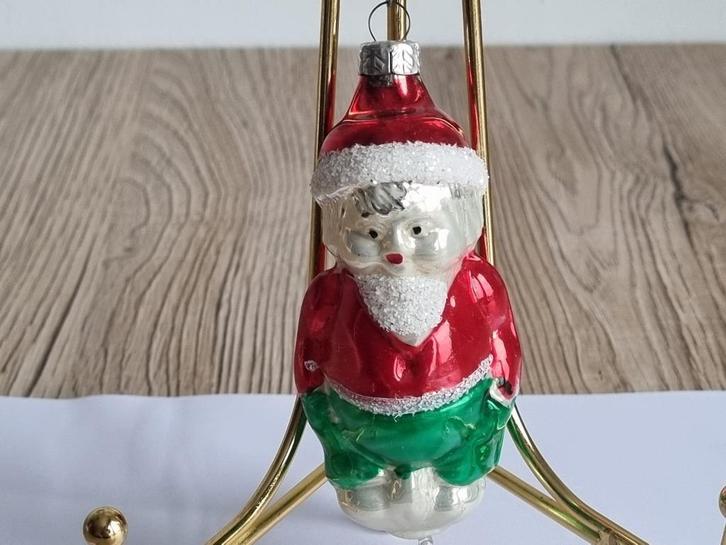 Prachtige Antiek Vintage Kerstbal Ornament Kerstman / Jongen, Diversen, Kerst, Gebruikt, Ophalen of Verzenden