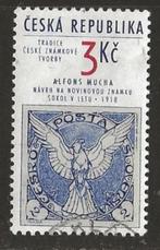Tsjechie 21, zegel op zegel vogel, Postzegels en Munten, Postzegels | Europa | Overig, Overige landen, Verzenden, Gestempeld