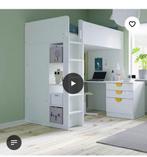 Hoogslaper incl. kast en bureau en apparte kleerkast, Huis en Inrichting, Ophalen, Eenpersoons, Zo goed als nieuw, 90 cm