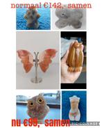 AANBIEDING Set van 6 natuurlijke carvings, Ophalen of Verzenden, Mineraal