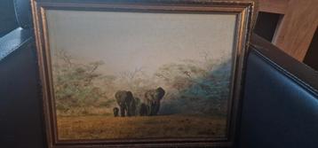 Olifanten Familie Schilderij beschikbaar voor biedingen