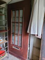 Jaren 30 houten voordeur met glas, Doe-het-zelf en Verbouw, Deuren en Horren, Ophalen, Gebruikt, 80 tot 100 cm, Binnendeur