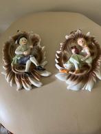 Porseleinen Wanddecoraties - Man en Vrouw - Vintage Set, Ophalen of Verzenden