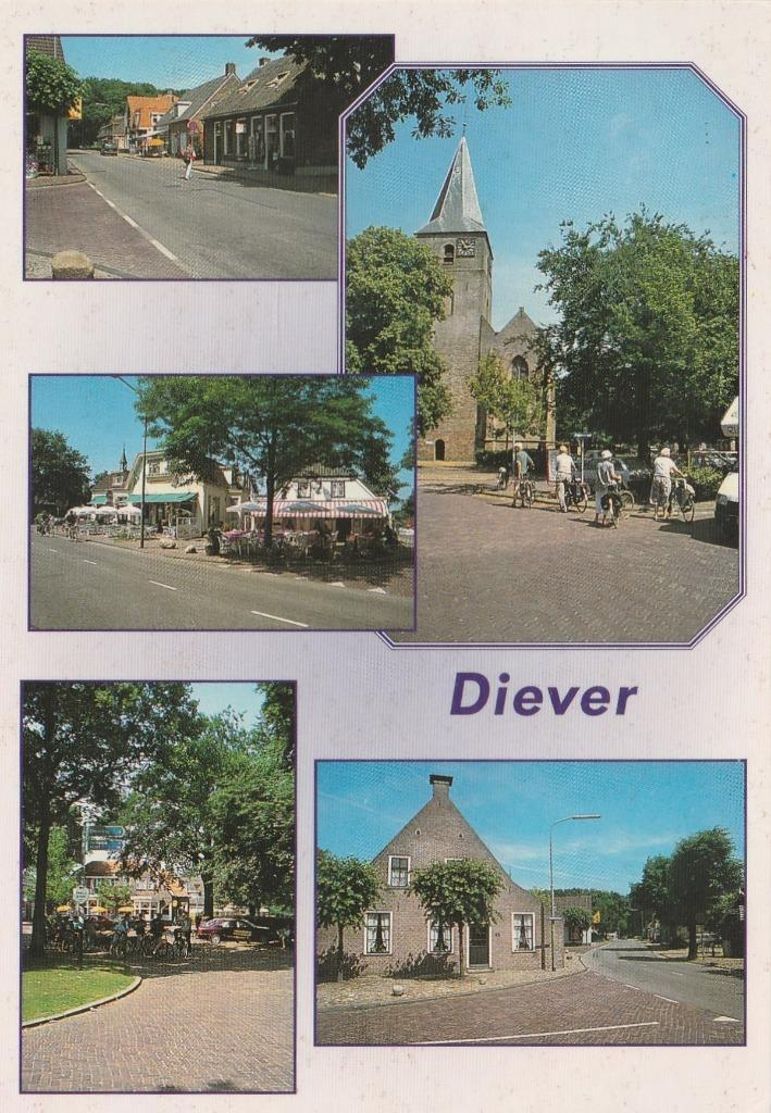 DIEVER Dorpsgezichten Kerk, Verzamelen, Ansichtkaarten | Nederland, Gelopen, Drenthe, 1980 tot heden, Verzenden