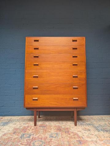 Vintage tallboy ladekast, Borge Mogensen, Deens design beschikbaar voor biedingen