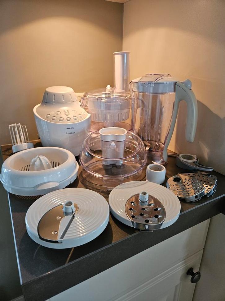 Keukenmachine Philips Essence HR7754, Witgoed en Apparatuur, Keukenmixers, Gebruikt, 1 tot 2 liter, 3 snelheden of meer, Vaatwasserbestendig