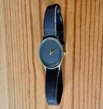 Vintage horloge Palerma - Blauw / Grijs Leer, Sieraden, Tassen en Uiterlijk, Horloges | Dames, Overige merken, Staal, Ophalen of Verzenden