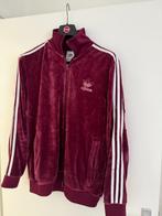 Adidas jack, fluweel, maat L, rood, Maat 52/54 (L), Ophalen of Verzenden, Gedragen, Rood