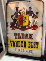 Emaille Reclamebord Tabak Van der Elst - Patina, Ophalen of Verzenden