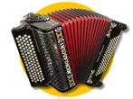 Mengascini Retro, Muziek en Instrumenten, Zo goed als nieuw, 96-bas, Knopaccordeon, Met riemen