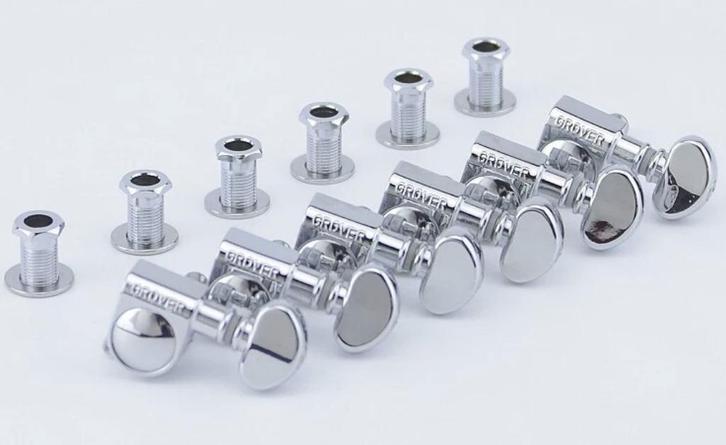 GRATIS VERZENDEN !!!Grover Tuners 6 in lijn GR305C, Muziek en Instrumenten, Instrumenten | Onderdelen, Elektrische gitaar, Ophalen of Verzenden