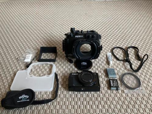 Canon Powershot G7x Mark ii + Fantasia onderwaterbehuizing, Audio, Tv en Foto, Fotocamera's Digitaal, Zo goed als nieuw, Canon