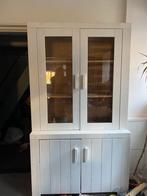 Vitrine Buffetkast wit hout tweedelig ophalen liefst z.s.m, Huis en Inrichting, Ophalen, 100 tot 150 cm, 200 cm of meer, Zo goed als nieuw
