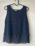 Blauwe glitter Top - Maat M, Kleding | Dames, Ophalen of Verzenden, Zo goed als nieuw, Blauw, Zonder mouw