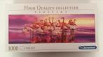 CLEMENTONI puzzel 1000 stukjes (flamingo panorama), Ophalen of Verzenden, 500 t/m 1500 stukjes, Zo goed als nieuw, Legpuzzel