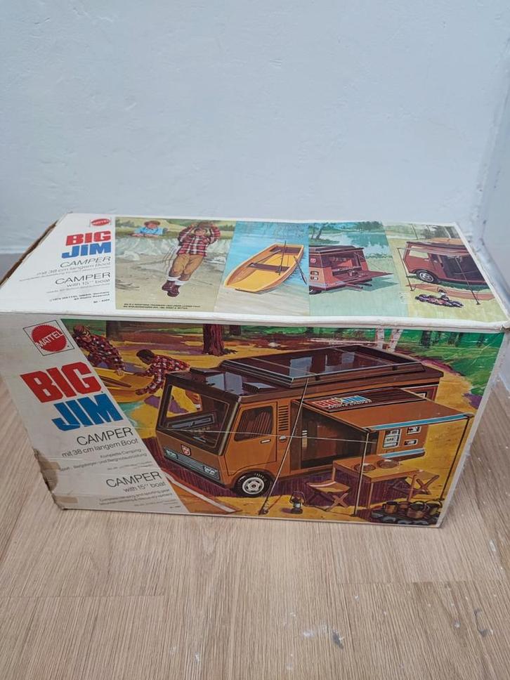 Big Jim Camper met Boot - Vintage Speelgoed, Kinderen en Baby's, Speelgoed | Overig, Gebruikt, Jongen of Meisje, Ophalen of Verzenden
