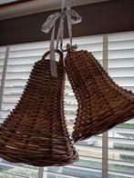 RATTAN KERSTKLOKKEN, Huis en Inrichting, Lampen | Lampenkappen, Ophalen, Zo goed als nieuw, Rond, Minder dan 25 cm