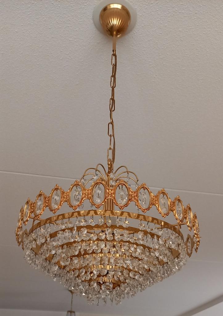 2 kristallen plafondlampen, Huis en Inrichting, Lampen | Plafondlampen, Zo goed als nieuw, Ophalen