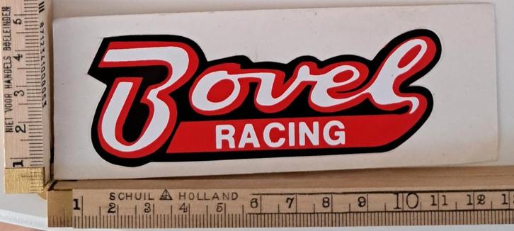 Vintage sticker Bovel Racing autosticker autosport, Verzamelen, Stickers, Zo goed als nieuw, Ophalen of Verzenden