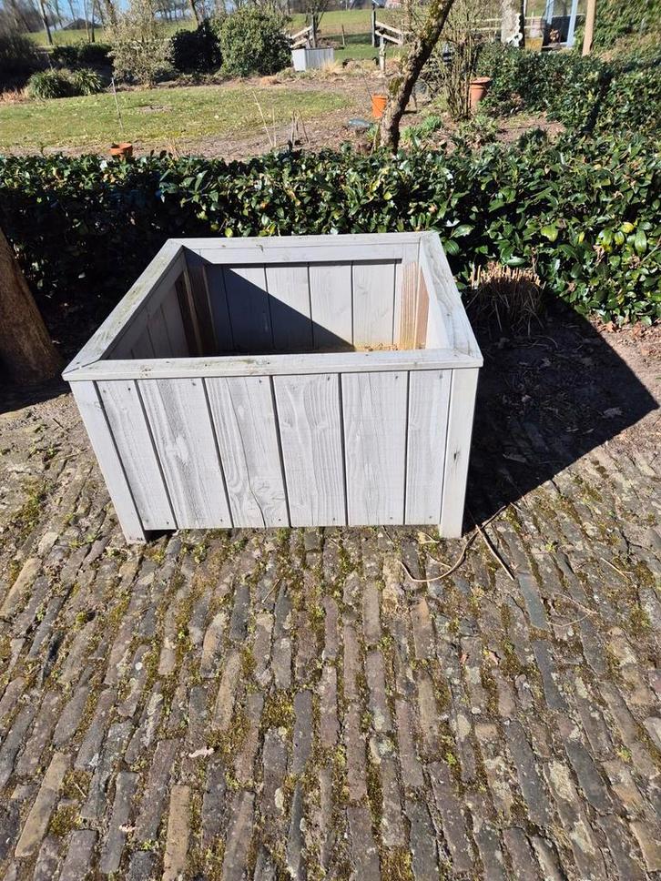 NIEUW Douglas plantenbak handgemaakt zilvergrijs NU 80 EURO!, Tuin en Terras, Bloembakken en Plantenbakken, Nieuw, Hout, Rechthoekig