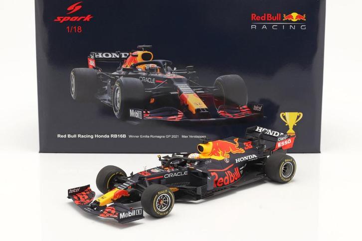 Spark 1:18 Red Bull RB16B Verstappen Emilia Romagna 2021, Hobby en Vrije tijd, Modelauto's | 1:18, Nieuw, Auto, Overige merken