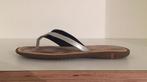 Nieuw: Floris van Bommel teenslipper zwart zilver leer mt 40, Slippers, Overige kleuren, Floris van Bommel, Nieuw