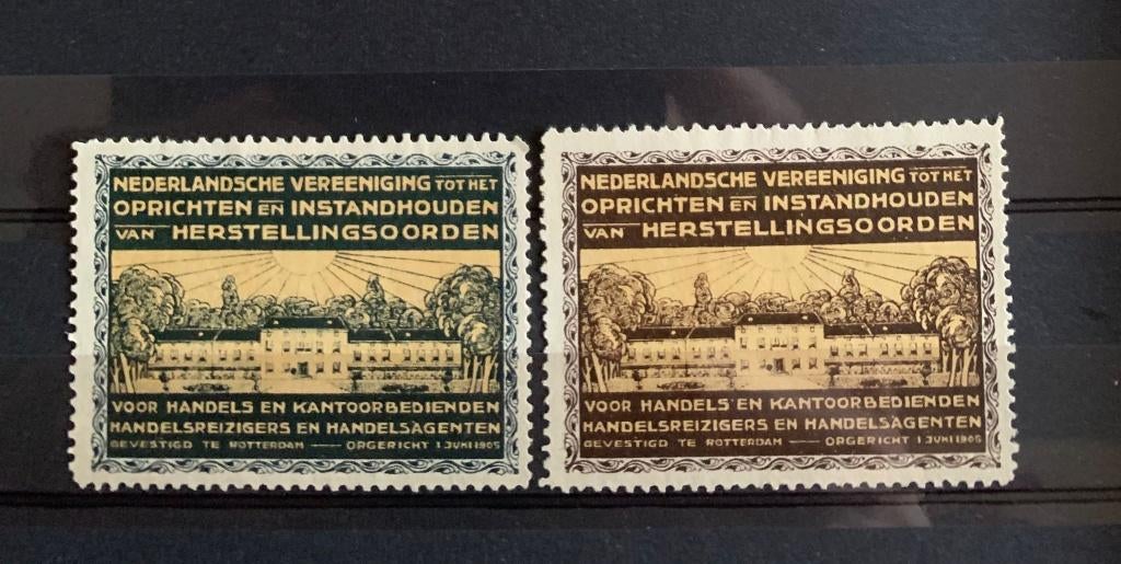 Sluitzegels Vereen. Oprichten Instandh. Herstellingsoorden, Ophalen of Verzenden, T/m 1940, Gestempeld