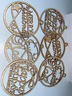 Riviera Maison Houten Ornamenten - 6 stuks, Ophalen of Verzenden, Zo goed als nieuw