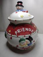 Kerst of Winter Snoeppot friends forever, Ophalen, Porselein of Keramiek, Schaal, Rond