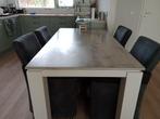 Eettafel met 4 verrijdbare stoelen, Ophalen, Gebruikt