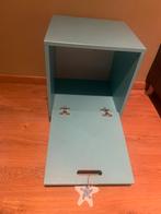 Leuk blauw kastje / bijzettafeltje, Ophalen of Verzenden, Gebruikt