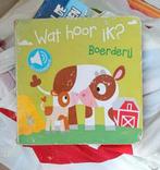 Wat hoor ik op de boerderij boek met geluiden koe kip hond, Boeken, Kinderboeken | Baby's en Peuters, Ophalen of Verzenden, Gelezen