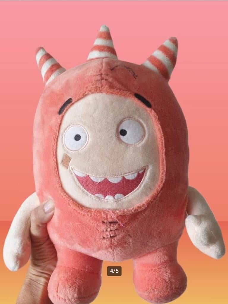 Oddbods knuffel oranje hoogte 35 cm 0902, -, -, Overige typen, Ophalen of Verzenden