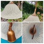 Matglas hanglamp, trekkoord 1 meter, Huis en Inrichting, Lampen | Hanglampen, Ophalen of Verzenden, Gebruikt, 75 cm of meer