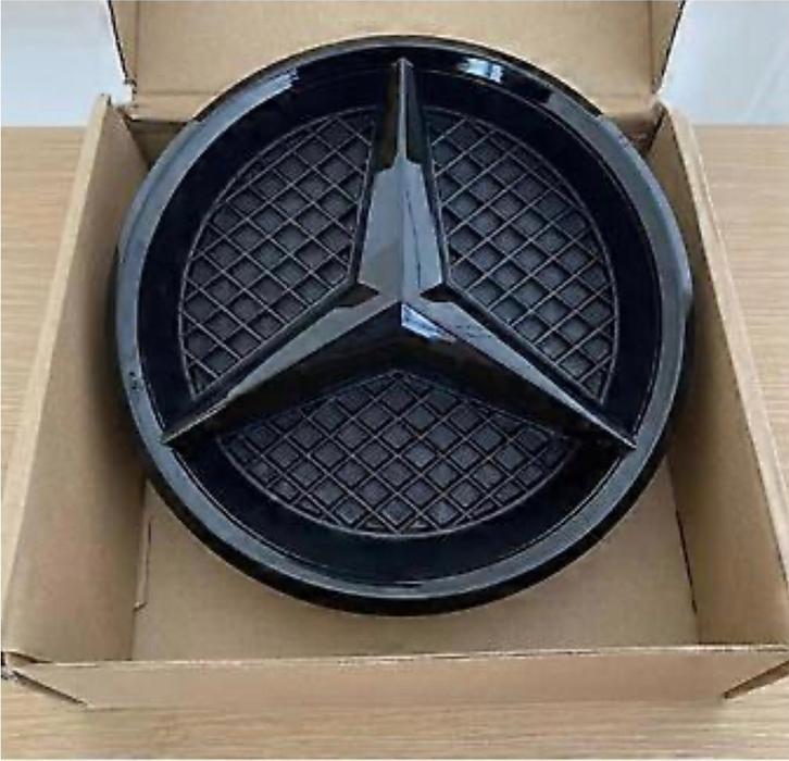Mercedes STER ZWART LOGO W176 W117 W246 W156 W205 W447 W212, Auto diversen, Auto-accessoires, Zo goed als nieuw, Ophalen of Verzenden