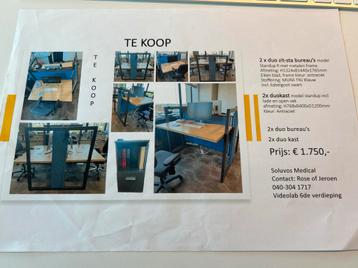 2x Duo Zit-Sta Bureau Mikomax Standup-R in hele goede staat - afbeelding 2