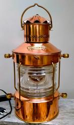 Koperen Ankerlicht Lamp Scheepslamp Schemerlamp Tafellamp, Ophalen of Verzenden, Zo goed als nieuw, Motorboot of Zeilboot, Gebruiksvoorwerp