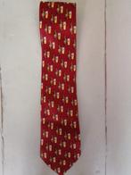 Stropdas 'Amstel', rood met bierflesje/-glas-motief., Ophalen of Verzenden, Gedragen, Rood, Met patroon