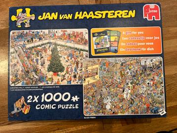 Jan van Haasteren Puzzel 2x1000 stukjes kerst/black friday beschikbaar voor biedingen