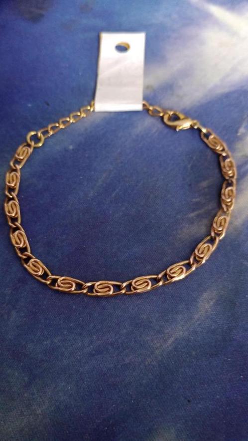 Rosé Goud Vergulde Gazet Armband - Size: 18/22cm, Sieraden, Tassen en Uiterlijk, Armbanden, Nieuw, Goud, Goud, Verzenden