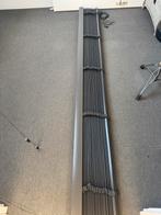 Houten jaloezieen antraciet, Huis en Inrichting, Stoffering | Gordijnen en Lamellen, Ophalen, Overige kleuren, Hout, Zo goed als nieuw