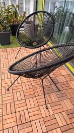 Tuin stoelen, 2 zitplaatsen, Kunststof, Ophalen of Verzenden, Zo goed als nieuw