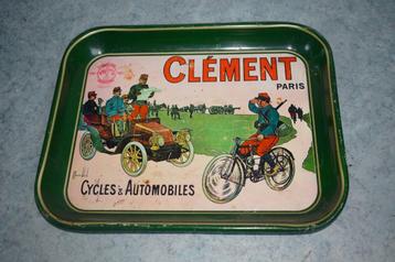 Clément Automobile Cycles Paris metalen dienblad beschikbaar voor biedingen