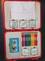 Reiskoffer met paw patrol stempel set, Hobby en Vrije tijd, Stempelen, Ophalen of Verzenden, Houten stempel