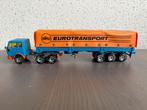 Siku 1/55 Mercedes Benz 2232 Eurotransport oplegger  3412, Hobby en Vrije tijd, Modelauto's | 1:50, Ophalen of Verzenden, Zo goed als nieuw