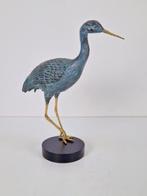 Vintage zilverreiger kraanvogel reiger vogel messing beeld, Ophalen of Verzenden, Dier, Zo goed als nieuw