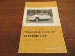 Vraagbaak Citroen 2CV AZ AZD AZS AZL AZM-3, 2CV AZU//L af 62, Auto diversen, Verzenden